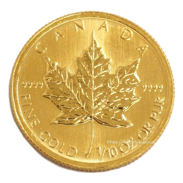 純金コイン【カナダ】メイプルリーフ金貨5ドル1/10ozCANADA - 買取相場表