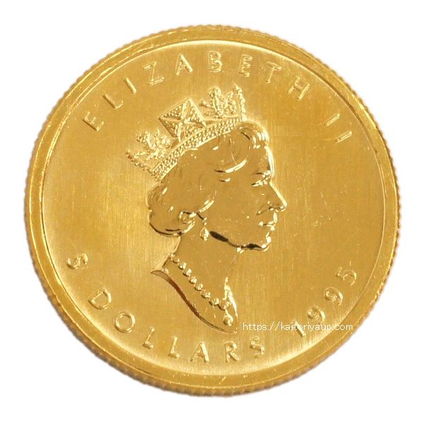 商品名「純金コイン【カナダ】メイプルリーフ金貨5ドル1/10ozCANADA」