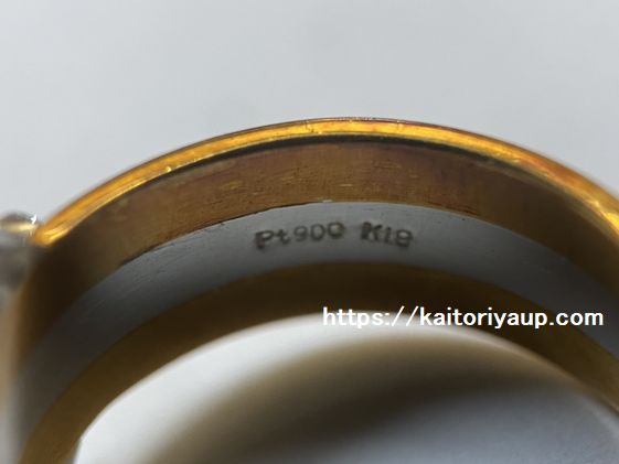 商品名「貴金属Pt900/K18（コンビ）【割合】40%:60%」