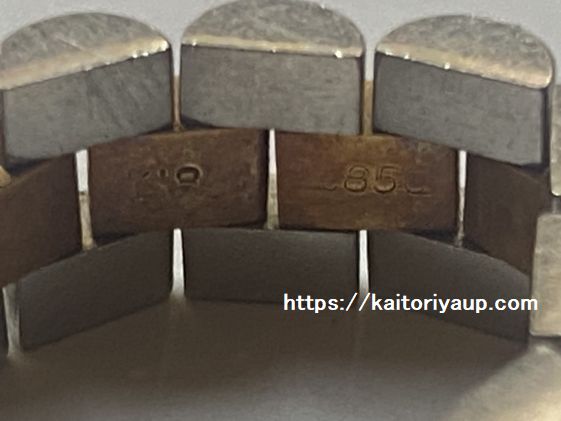 商品名「貴金属Pt850/K18（コンビ）【割合】70%:30%」