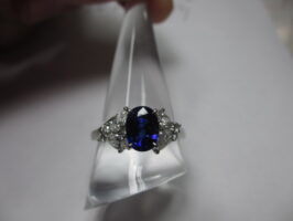 ミキモト[mikimoto]プラチナリング Pt950 サファイア・ダイヤモンド