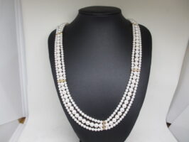 ミキモト[mikimoto]K18ダイヤパールネックレス