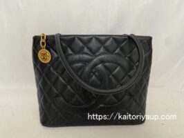 シャネル[CHANEL]復刻トート ブラック 付け根折れ G金具