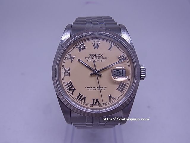 ブランド「ロレックス」商品名「デイトジャスト」型番「16234」カラー「アイボリー」
