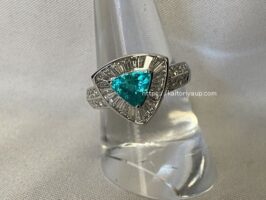 Pt900パライバトルマリンダイヤモンドリング