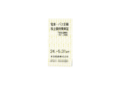 東急電鉄(有効期限5月末迄)新券