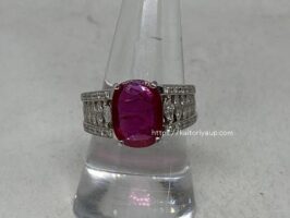 ルビー[ruby]Pt900 R3.464ct D0.40ct リング