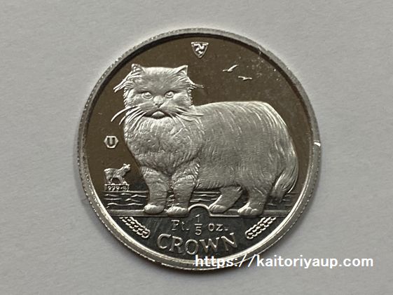 商品名「コイン【マン島】プラチナPtキャット1/5ozISLEOFMANCROWN」