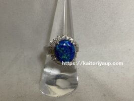 Pt900[プラチナ900]ブラックオパール5ct ダイヤ0.8ct リング