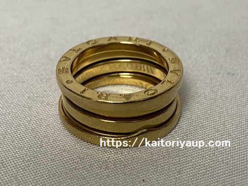 商品名「BVLGARI【ブルガリ】B-zero1(S)ビーゼロワンリング750YG＃678.9g」