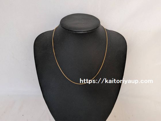 商品名「喜平【キヘイ】K18ネックレス約４２ｃｍ幅1.9㎜チェーン鎖2.9g」
