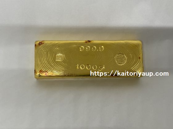 商品名「三越（精錬会社刻印無）K24純金インゴット1000g999.9」
