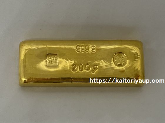 商品名「三越（精錬会社刻印無）K24純金インゴット200g999.9」