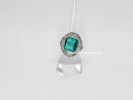 エメラルド[EMERALD]Pt900E5.96ctD1.92ct総重量15.8g